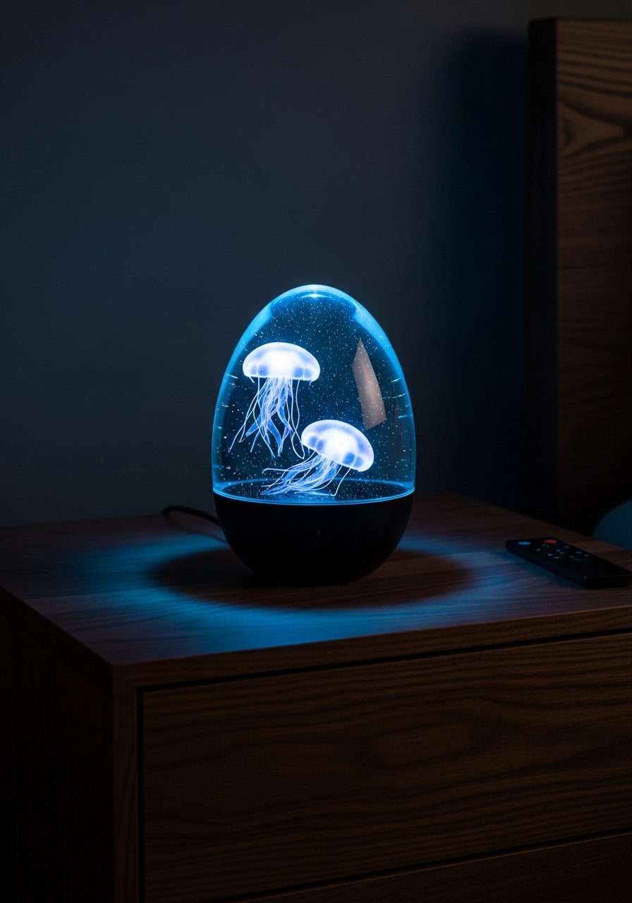 Lampara Medusa — Hero cinematico dormitorio